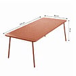 CONCEPT USINE - Table de jardin 8-10 places 200cm terracotta BERGAME - vignette