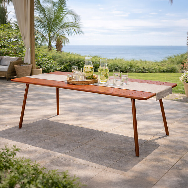 CONCEPT USINE - Table de jardin 8-10 places 200cm terracotta BERGAME - large