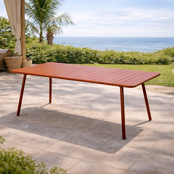 CONCEPT USINE - Table de jardin 8-10 places 200cm terracotta BERGAME - large