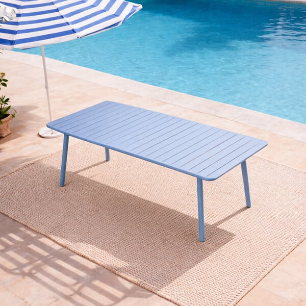 CONCEPT USINE - Table de jardin 10-12 places 234cm bleue BERGAME - large