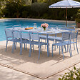 CONCEPT USINE - Table de jardin 10-12 places 234cm bleue BERGAME - vignette