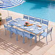 CONCEPT USINE - Table de jardin 10-12 places 234cm bleue BERGAME - vignette