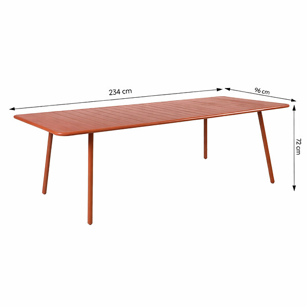 CONCEPT USINE - Table de jardin 10-12 places 234cm terracotta BERGAME $ - large