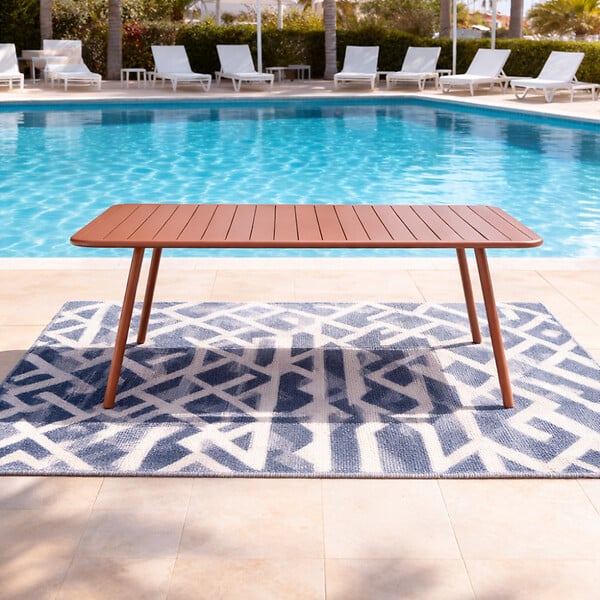 CONCEPT USINE - Table de jardin 10-12 places 234cm terracotta BERGAME $ - large