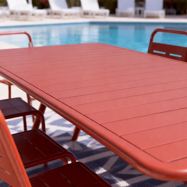CONCEPT USINE - Table de jardin 10-12 places 234cm terracotta BERGAME $ - large