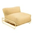 OVIALA - Chauffeuse pour salon de jardin modulable avec structure jaune clair  - Mixi - vignette