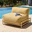 OVIALA - Chauffeuse pour salon de jardin modulable avec structure jaune clair  - Mixi - vignette