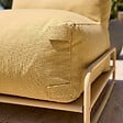 OVIALA - Chauffeuse pour salon de jardin modulable avec structure jaune clair  - Mixi - vignette