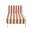 OVIALA - Méridienne rayée pour salon de jardin modulable en tissu terracotta - Patio - vignette