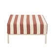 OVIALA - Pouf rayé pour salon de jardin modulable en tissu terracotta - Patio - vignette