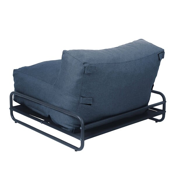 OVIALA - Chauffeuse pour salon de jardin modulable avec structure bleu pacific - Mixi - large