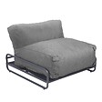 OVIALA - Chauffeuse pour salon de jardin modulable avec structure gris - Mixi - vignette