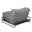 OVIALA - Chauffeuse pour salon de jardin modulable avec structure gris - Mixi - vignette