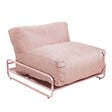 OVIALA - Chauffeuse pour salon de jardin modulable avec structure rose poudré - Mixi - vignette
