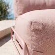 OVIALA - Chauffeuse pour salon de jardin modulable avec structure rose poudré - Mixi - vignette