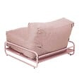 OVIALA - Chauffeuse pour salon de jardin modulable avec structure rose poudré - Mixi - vignette