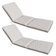 OVIALA - Lot de 2 coussins pour bain de soleil 186 x 53 cm polyester taupe - Tikal - vignette