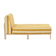 OVIALA - Méridienne rayée pour salon de jardin modulable en tissu jaune clair  - Patio - vignette