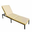 OVIALA - Lot de 2 coussins pour bain de soleil 186 x 53 cm polyester jaune - Tikal - vignette