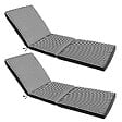 OVIALA - Lot de 2 coussins pour bain de soleil 186 x 53 cm polyester noir - Tikal - vignette