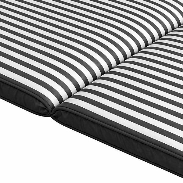 OVIALA - Lot de 2 coussins pour bain de soleil 186 x 53 cm polyester noir - Tikal - large