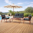 CONCEPT USINE - Salon de jardin 4 places terracotta BERGAME - vignette