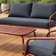 CONCEPT USINE - Salon de jardin 4 places terracotta BERGAME - vignette
