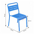 CONCEPT USINE - Ensemble de 2 chaises de jardin empilables bleues BERGAME $ - vignette