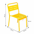CONCEPT USINE - Lot de 2 chaises de jardin empilables jaunes BERGAME $ - vignette