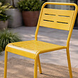 CONCEPT USINE - Lot de 2 chaises de jardin empilables jaunes BERGAME $ - vignette
