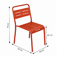 CONCEPT USINE - Lot de 6 chaises de jardin empilables terracotta BERGAME $ - vignette