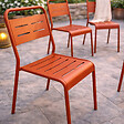 CONCEPT USINE - Lot de 6 chaises de jardin empilables terracotta BERGAME $ - vignette