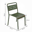 CONCEPT USINE - Ensemble de 4 chaises de jardin empilables vertes BERGAME - vignette