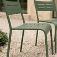 CONCEPT USINE - Ensemble de 4 chaises de jardin empilables vertes BERGAME - vignette