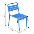 CONCEPT USINE - Ensemble de 4 chaises de jardin empilables bleues BERGAME - vignette
