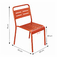 CONCEPT USINE - Lot de 2 chaises de jardin empilables terracotta BERGAME $ - vignette