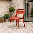 CONCEPT USINE - Lot de 2 chaises de jardin empilables terracotta BERGAME $ - vignette