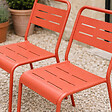 CONCEPT USINE - Lot de 2 chaises de jardin empilables terracotta BERGAME $ - vignette