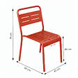 CONCEPT USINE - Ensemble de 4 chaises de jardin empilables terracotta BERGAME - vignette