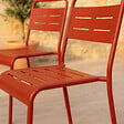 CONCEPT USINE - Ensemble de 4 chaises de jardin empilables terracotta BERGAME - vignette