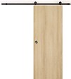 GD MENUISERIES - Porte Coulissante Décor Chêne Naturel Honey Oak  H204 x L83 cm, Rail Roulettes, Coquilles - vignette