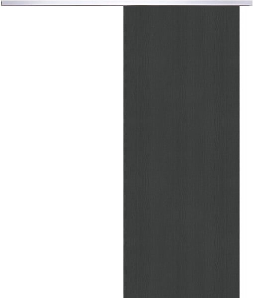GD MENUISERIES - Porte Coulissante Effet Chêne Anthracite Grey Oak H204 x L73 cm, Rail Alu - large