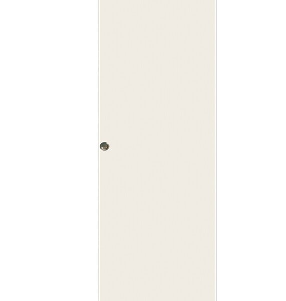 GD MENUISERIES - Porte Coulissante Blanc Pur Lacdor  H204 x L73 cm, coquilles - large