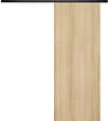 GD MENUISERIES - Porte Coulissante Décor Chêne Naturel Honey Oak  H204 x L93 cm, Rail alu Bandeau noir - vignette