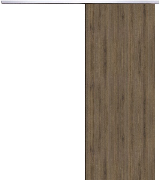 GD MENUISERIES - Porte Coulissante Décor Noyer Light Walnut H204 x L73 cm, Rail Alu - large