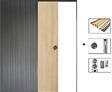 GD MENUISERIES - Porte Coulissante Décor Chêne Naturel Honey Oak  H204 x L93 cm,Galandage, kit finition - vignette