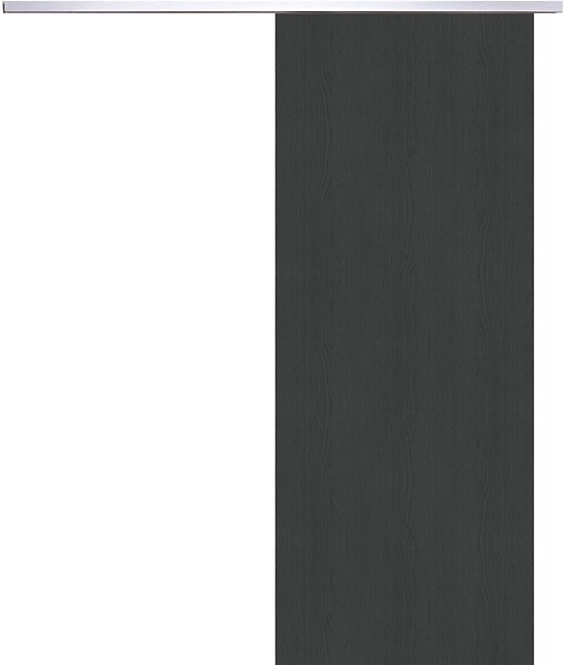 GD MENUISERIES - Porte Coulissante Effet Chêne Anthracite Grey Oak H204 x L83 cm, Rail Alu - large