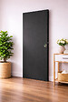 GD MENUISERIES - Porte Coulissante Effet Chêne Anthracite Grey Oak H204 x L73 cm, coquilles, tire doigt - vignette