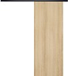 GD MENUISERIES - Porte Coulissante Décor Chêne Naturel Honey Oak  H204 x L73 cm, Rail alu Bandeau noir - vignette