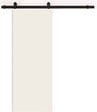 GD MENUISERIES - Porte Coulissante Blanc Pur Lacdor  H204 x L73 cm, Rail roulettes - vignette